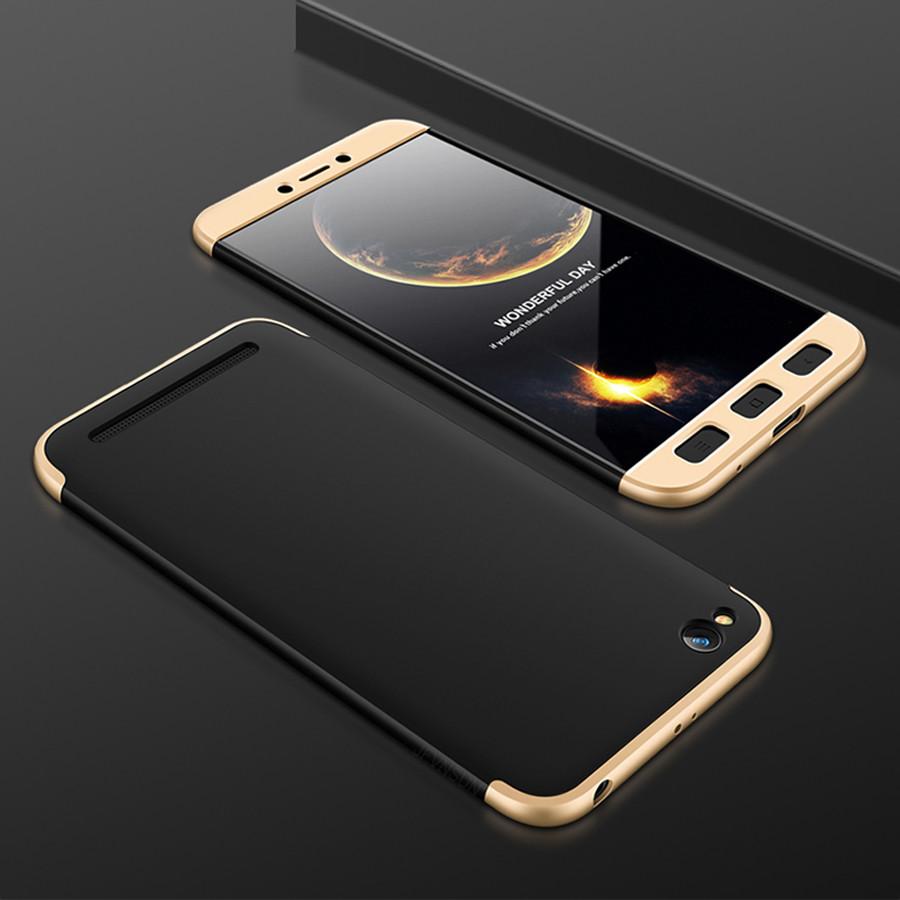 Чохол GKK 360 для Xiaomi Redmi 5A Бампер Чорно-золотий