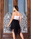 Сукня вечірня коктейльна сукня з пишною спідницею чорно-біле, фото 2