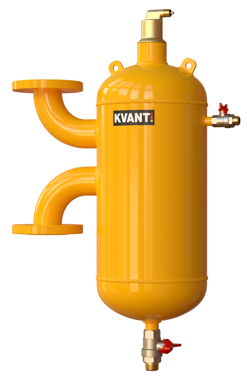 Сепаратор повітря і шламу VRF-100 фланц.вертик. Ду100 16bar KVANT DisAir DiRT, фото 1