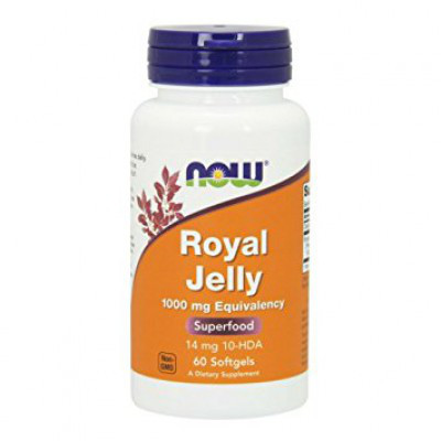 Бджолине маточне молочко NOW Foods Royal Jelly 1000mg 60 softgels