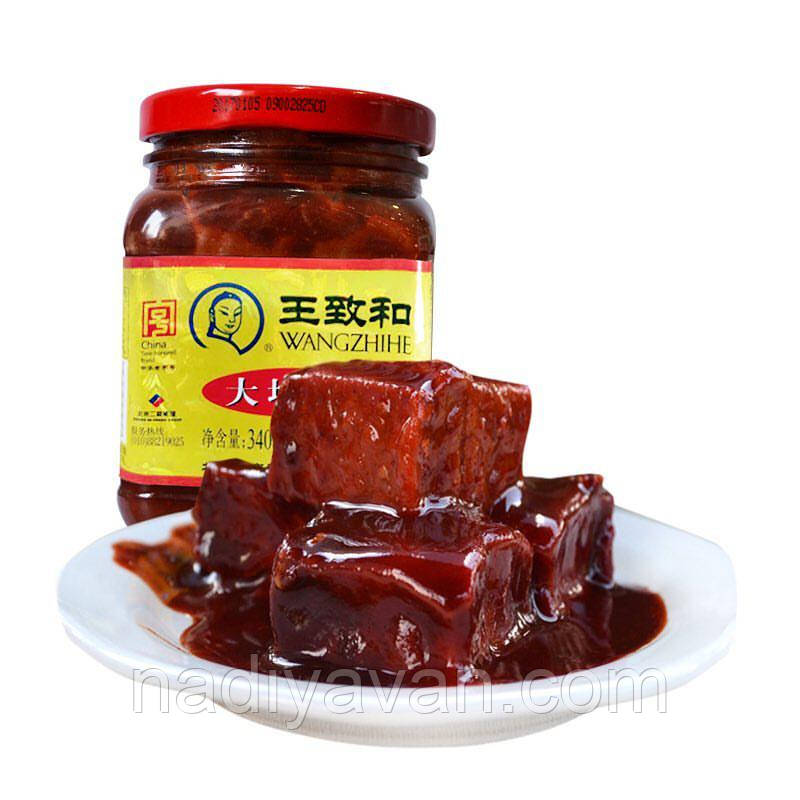 Ферментований тофу "Ван Чжи Хе", маринований в червоному соусі, Wangzhihe, 340 г