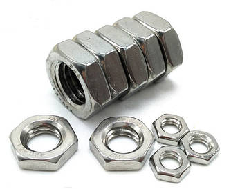 Гайка нержавіюча М33 низька DIN 439, DIN 936, ГОСТ 5916-70