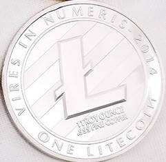 Монета сувенірна Litecoin посріблена, фото 2