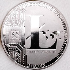 Монета сувенірна Litecoin посріблена