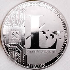 Монета сувенірна Litecoin посріблена, фото 2