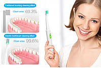 Azdent AZ-1 Pro Sonic White with green Звуковая электрическая зубная щетка, 4 насадки, фото 10