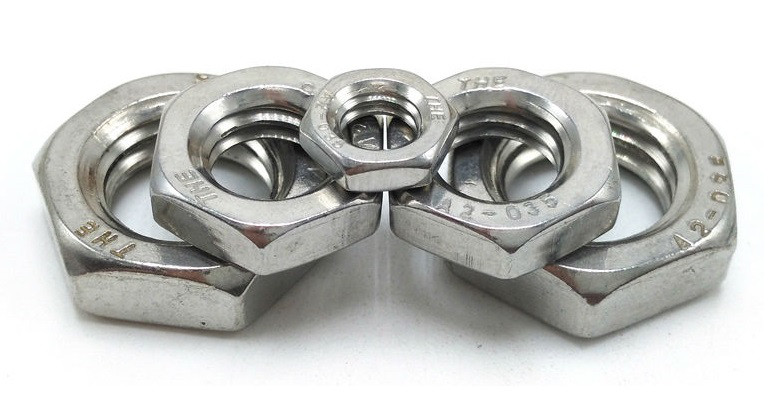 Гайка нержавіюча М14 низька DIN 439, DIN 936, ГОСТ 5916-70