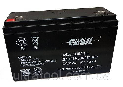 Акумулятор олив'яно-кислотний Casil 6 V 12 AH (CA6120)