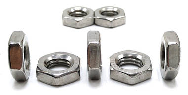 Гайка нержавіюча М22 низька DIN 439, DIN 936, ГОСТ 5916-70