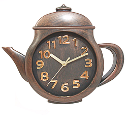 Годинник настінний чайник (260 х 310 мм) коричневий