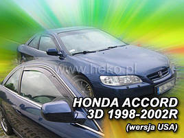 Дефлектори вікон (вітровики) Honda Accord 1998-2002 3d (вставні, 2 шт.) (HEKO)