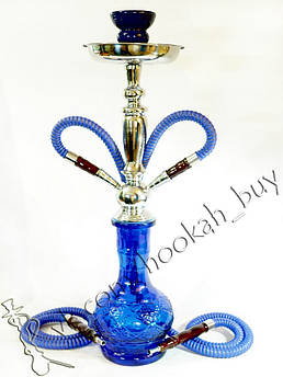 Якісний синій кальян на 2 трубку (арт. М2-81)