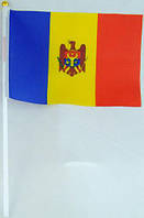 Флажок Молдовы 13x20см на пластиковом флагштоке