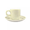 Чашка біла кавова 90 мл із блюдцем HR1326 (6 пар), фото 2