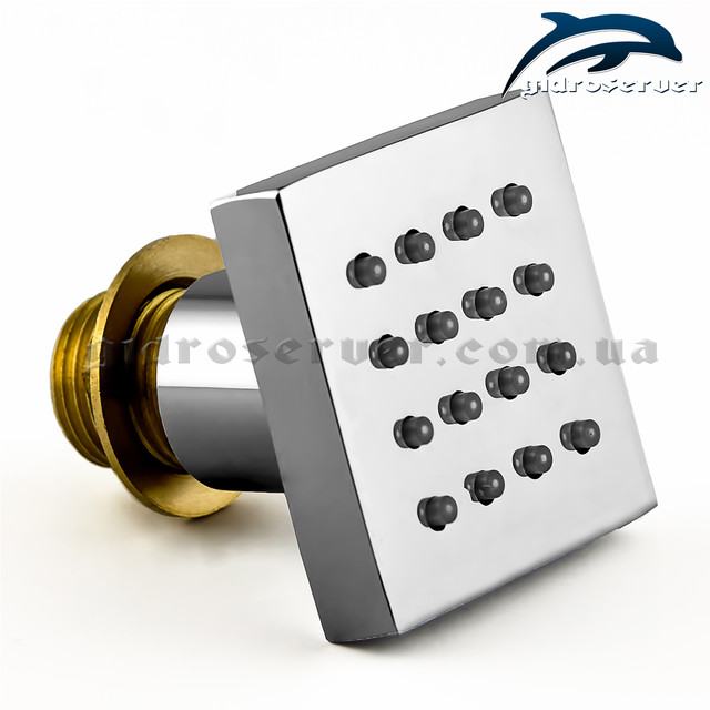 Гідромасажні форсунки для душової системи, гарнітура FL-02 поворотні з з'єднанням 1/2 дюйма.