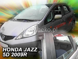 Дефлектори вікон (вітровики) HONDA JAZZ - 5d 2008-2013 (HEKO)