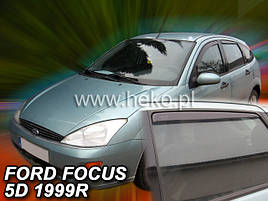 Дефлектори вікон (вітровики) Ford Focus 4/5D 1998-2004 (вставні, 4 шт.) (HEKO) sedan/htb