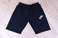 Чоловічі трикотажні шорти NIKE великого розміру темно-синього кольору