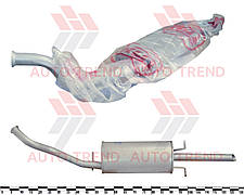 Глушник основний DAEWOO LANOS, SENS еліпс (закатаний) під хомут, п/е уп.