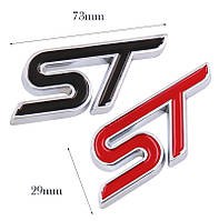 3D емблема "ST" червона, фото 3