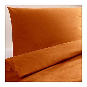 ДВАЛА Постільна білизна, помаранчевий, 200x200/50x60 см, 30289655, IKEA, ІКЕА, DVALA, фото 2