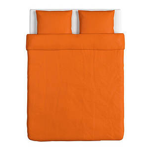 ДВАЛА Постільна білизна, помаранчевий, 200x200/50x60 см, 30289655, IKEA, ІКЕА, DVALA, фото 2