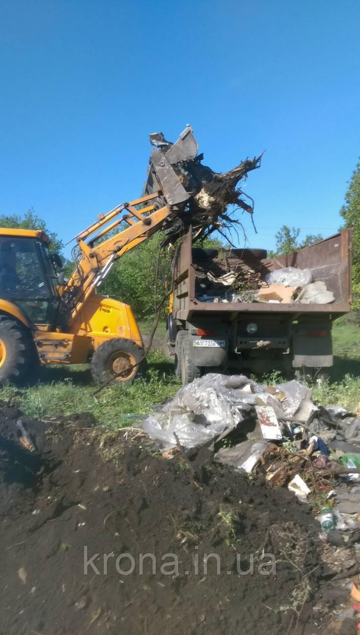 Корчування пнів. Спил дерев. Вивезення коренів і сміття