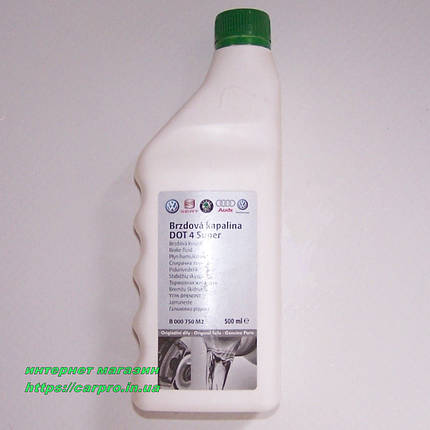 Оригінальна гальмівна рідина VAG DOT 4 Super 500ml. art. B000 750 M2, фото 2