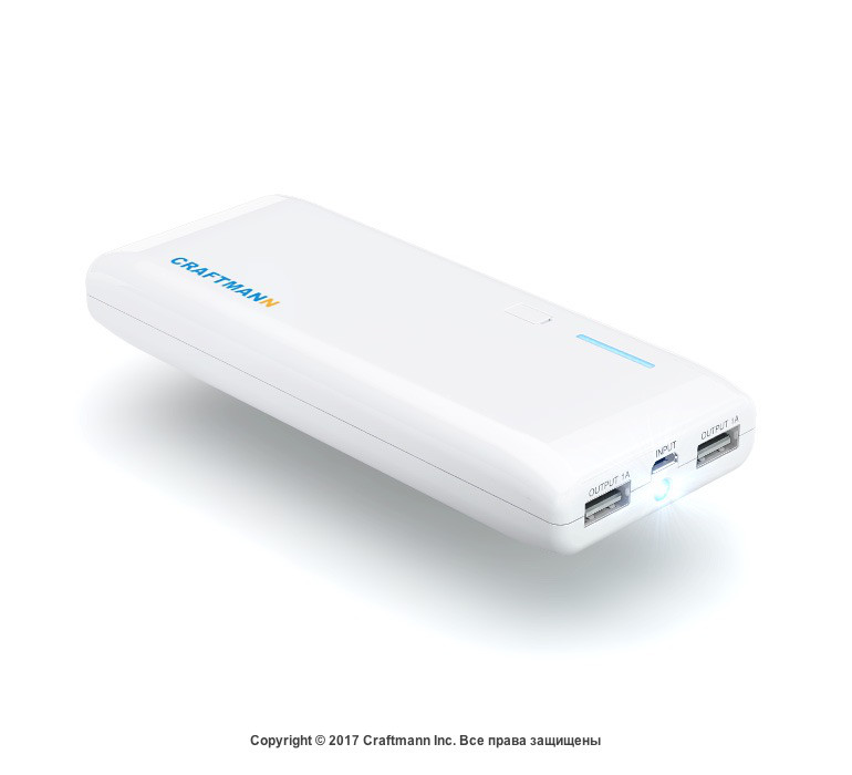 Зовнішній акумулятор CRAFTMANN UNI 1500 (місткість 15000mAh)