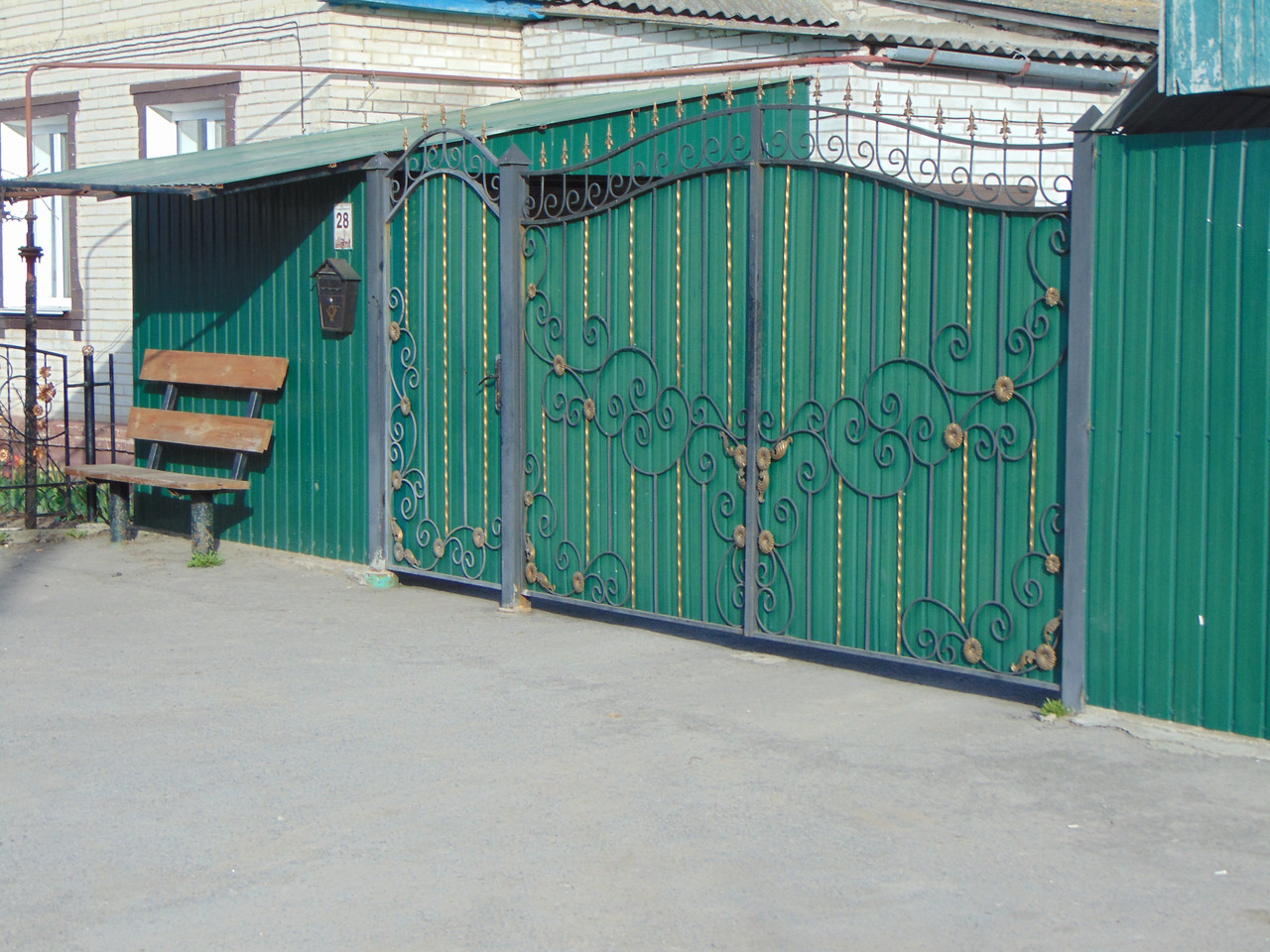Ворота з профнастилу В-30, фото 1