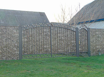 Ворота з профнастилу В-58