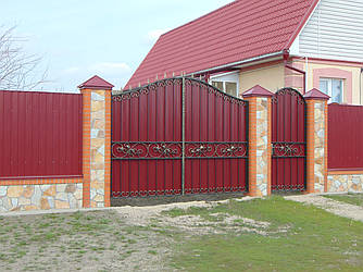 Ворота з профнастилу В-65