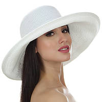 Шляпа женская летняя широкополая 13 см цвет белый