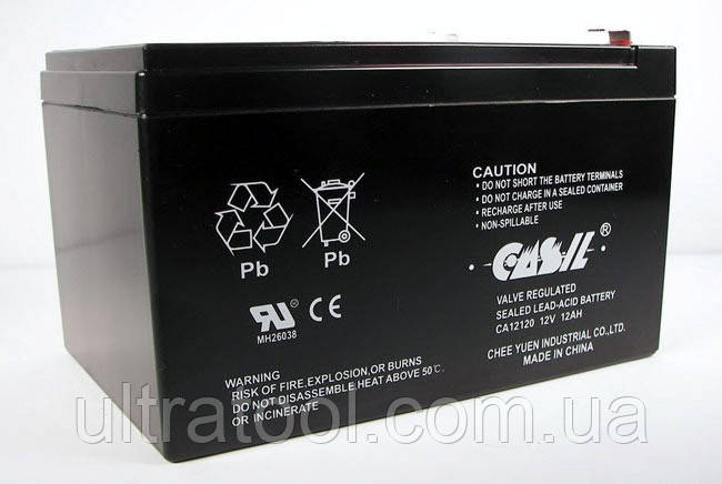Акумулятор олив'яно-кислотний Casil 12v 12a (CA12120)