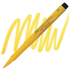 Ручка-пензлик капілярна Faber-Castell Pitt Artist Pen Brush, колір темно-жовтий хром №109, 167409