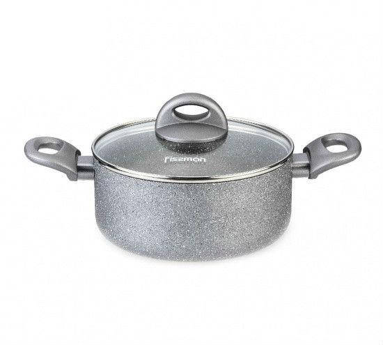 Кастрюля "Moon Stone" 24х11см/4.9л с антип. каменным покрытием ...