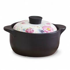 Каструля "Del Fuoco" 18х10см/1.6 л керамічна з кришкою Fissman