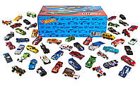 Машинки хот вилс Hot Wheels набор машинок в индивидуальной упаковке Basic Car 50-Pack