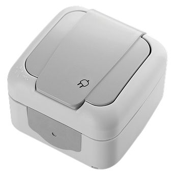 Розетка із заземленням і захисними шторками Palmiye, фото 2