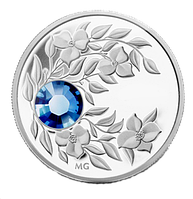 Кулон-Монета з кристалом до Дня Народження ~ Королівський монетний двір Канади