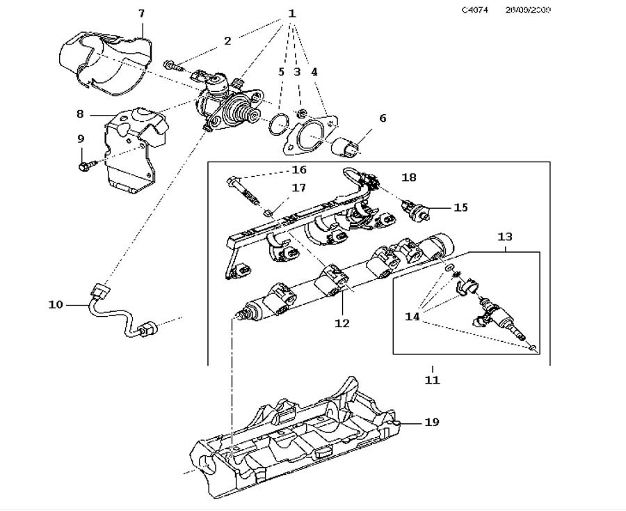 Прокладка ТНВД GM 12633917 2.0L 2.5L OPEL Insignia & Buick Regal & Cadillac ATS & Chevrolet Camaro & GMC Acadi - фото 3 - id-p704877385