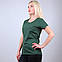 Темно-зелена жіноча футболка (Комфорт), фото 2