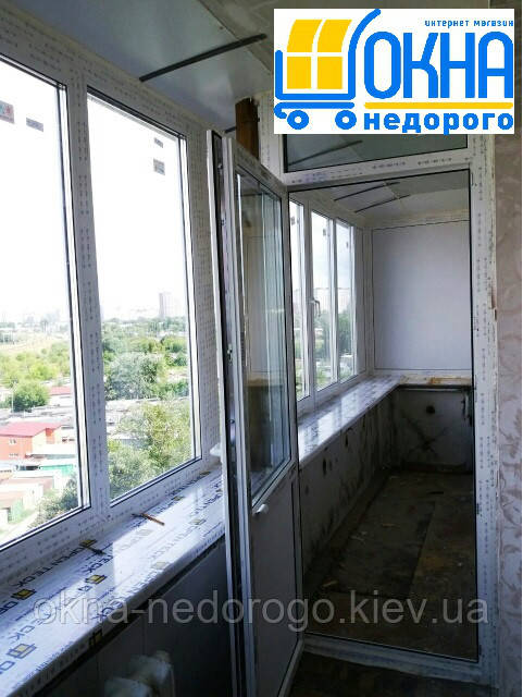 Балкон с выносом по подоконнику - фото 6 - id-p100105587