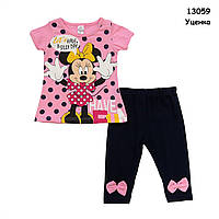 Уцінка - Літній костюм Minnie Mouse для дівчинки. Маломірить. 3 роки