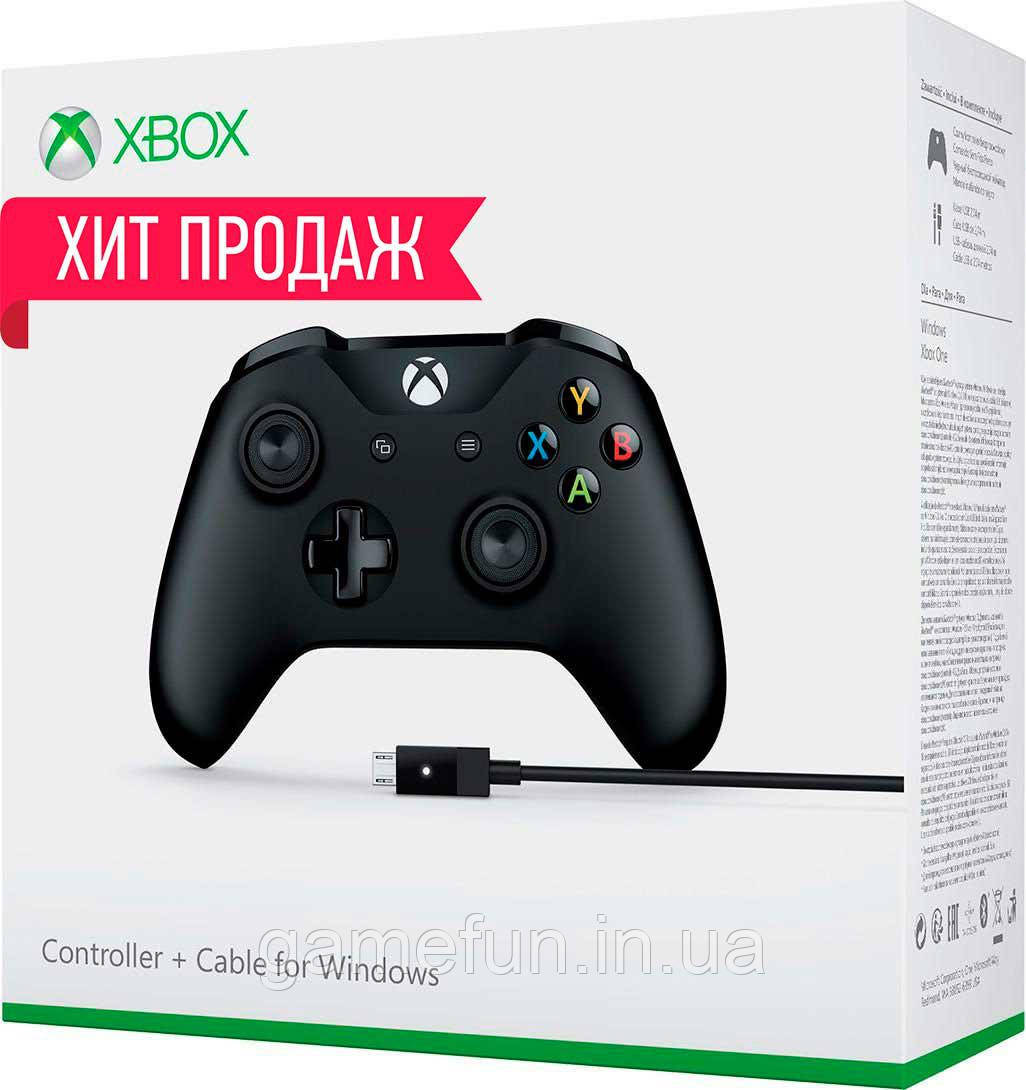 Джойстик Xbox one + кабель для ПК Windows 10 (Оригінал)