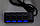 USB-хаб з вимикачем для кожного порту чорний 1 метр, фото 2