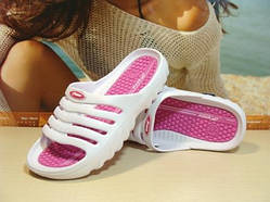 Жіночі шльопанці Super Cool біло-рожеві 37 р.