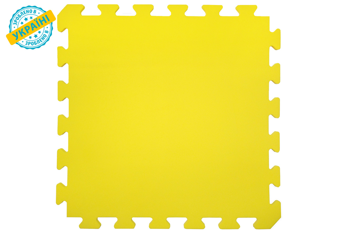 М'яка підлога (килимок-пазл 50*50*1 см) Eva-Line "Веселка" Жовта