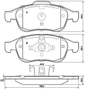 Комплект передніх гальмівних колодок Рено Меган 3, Рено Флюенс/HI-Q SP1390, фото 4