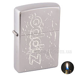 Запальничка Zippo 205 Satin Chrome сіра 205502